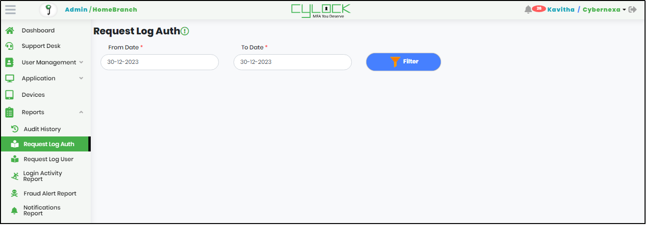 Request Log Auth - CyLock